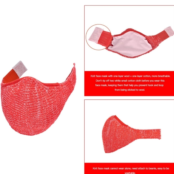 Knitted beanie with detachable face mask - Picture 6 of 6